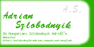 adrian szlobodnyik business card